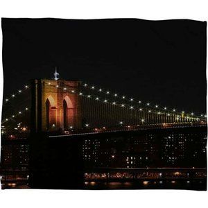 DENY Designs Fleece Throw Blanket 50 x 60 Inch Leonidas Oxby Brooklyn Bridge 2